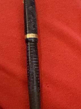 Vintage 1940s Parker Vacumatic Major Fountain Pen Blue Azure Pearl Celluloid